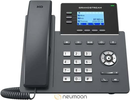 Grandstream GRP2603P 3 Line IP Phone 6 SIP Accounts 132×48 Backlit Screen HD Audio Powerable Via POE