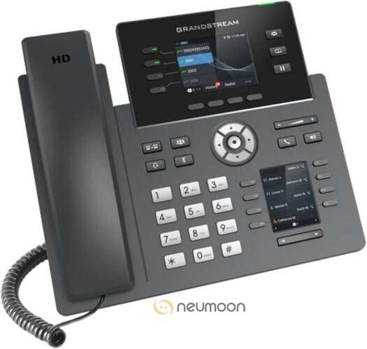 Grandstream GRP2614 Reception IP Phone with Dual LCD Screens, Wi-Fi, Bluetooth & PoE tilt view