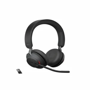 Jabra Evolve2 65,Link380390a MS Stereo Stand Black-Upto 37 hours battery -2year Warranty tilt view