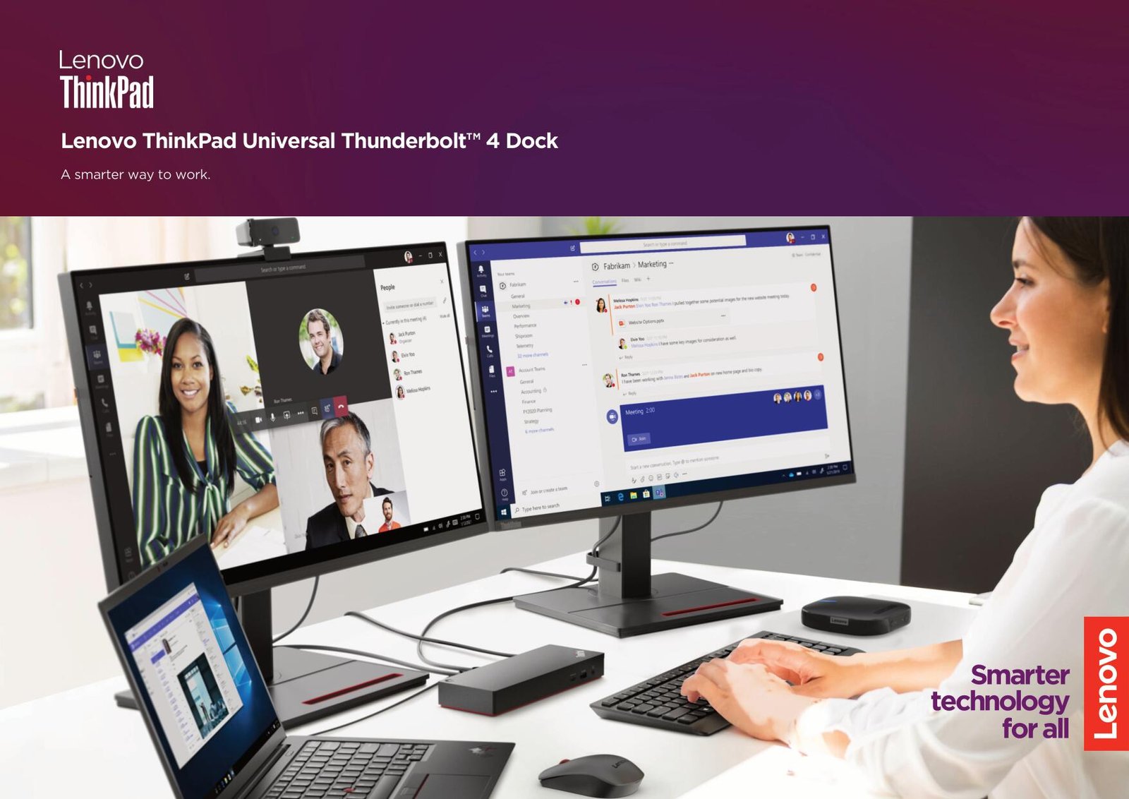 Lenovo Thunderbolt 4 docking station with 230W Charging, 8K Display Support & 40Gbps description