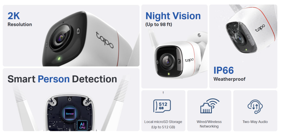 Tapo C310 Key Specifications