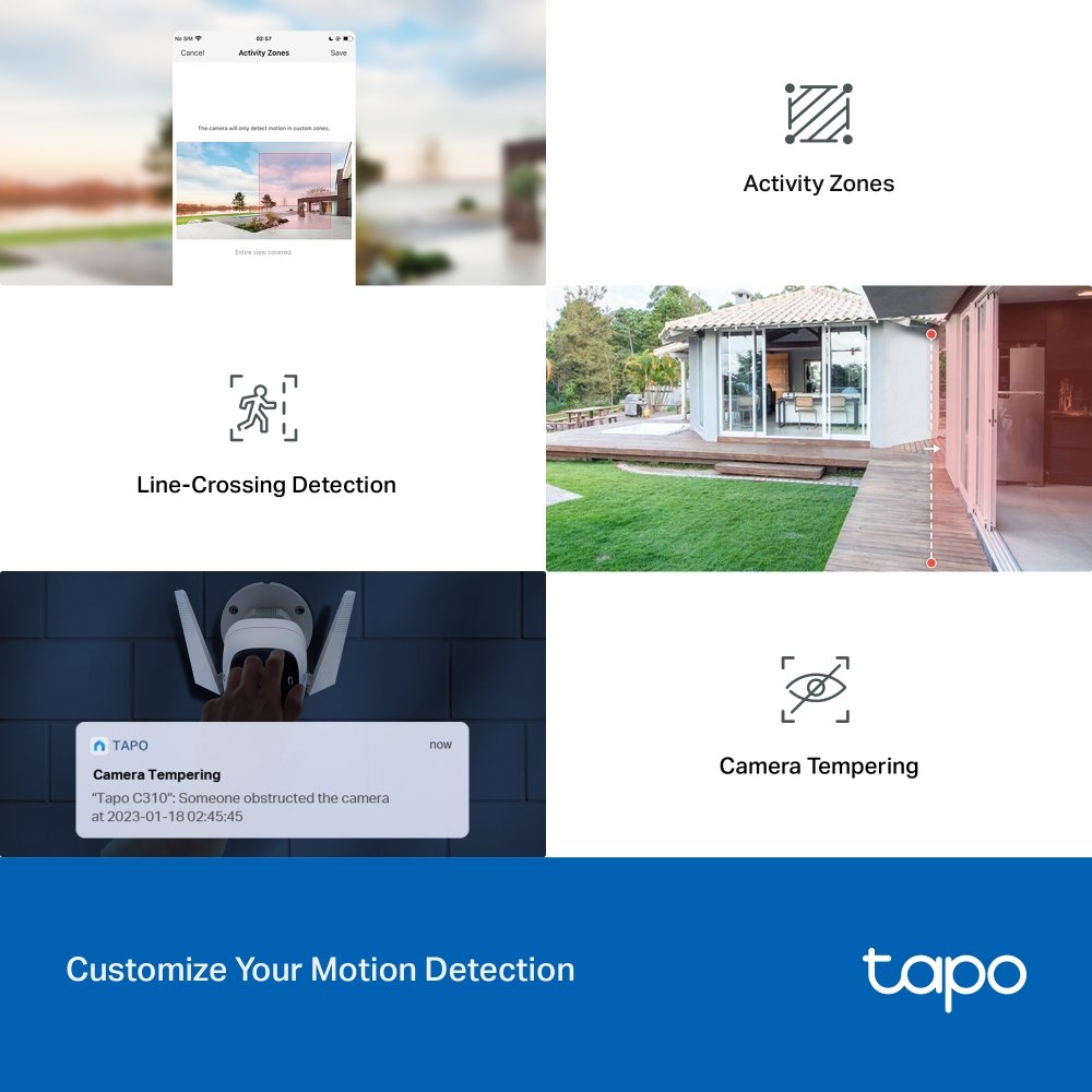 tapo C310 boundary crossing detection
